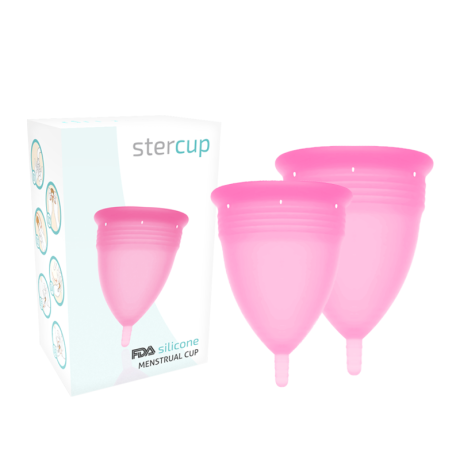 Kuukautiskuppi S + L, Pinkki - Stercup