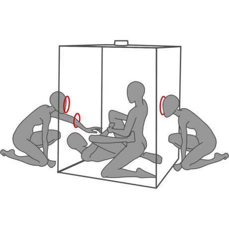 Bukkake Cabin Scandale, Musta/Punainen - Secret Dome | SECRET DOME | BDSM & Bondage