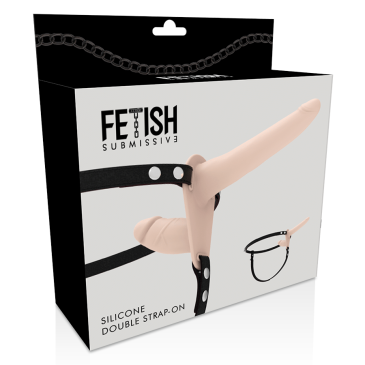 Tupla Strap-on - Vaalea Dildo - Fetish Submissive | FETISH SUBMISSIVE HARNESS | Seksilelut
