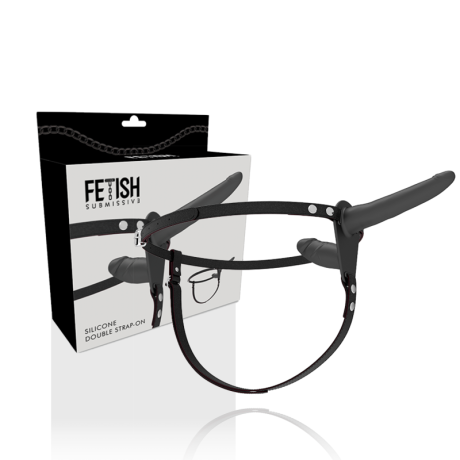 Tupla Strap-on - Musta Dildo - Fetish Submissive
