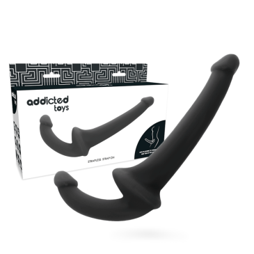 Tupladildo - Ilman Valjaita, Musta - Addicted Toys | ADDICTED TOYS | Strap-on