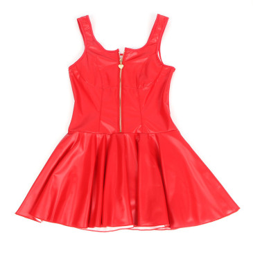 Keinonahkainen Mekko, 957681 Punainen, S/M - Subblime | SUBBLIME DRESSES | Seksikkäät asut ja tarvikkeet