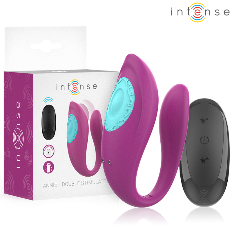 INTENSE - ANNIE U-SHAPED VIBRATOR AND STIMULATOR PURPLE REMOTE CONTROL | INTENSE COUPLES TOYS | Seksilelut INTENSE - ANNIE U-SHAPED VIBRATOR AND STIMULATOR PURPLE REMOTE CONTROL | INTENSE COUPLES TOYS | Seksilelut