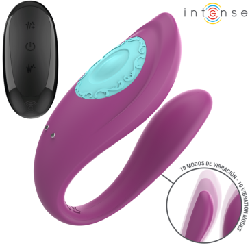 INTENSE - ANNIE U-SHAPED VIBRATOR AND STIMULATOR PURPLE REMOTE CONTROL | INTENSE COUPLES TOYS | Seksilelut