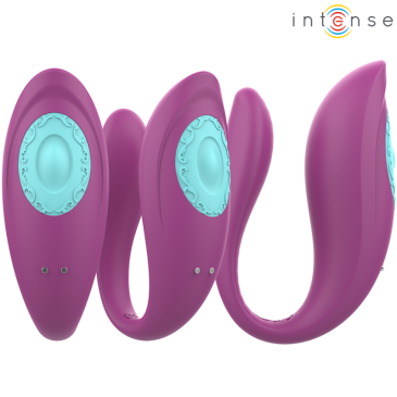 INTENSE - ANNIE U-SHAPED VIBRATOR AND STIMULATOR PURPLE REMOTE CONTROL | INTENSE COUPLES TOYS | Seksilelut