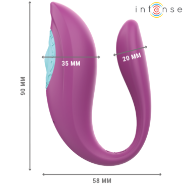INTENSE - ANNIE U-SHAPED VIBRATOR AND STIMULATOR PURPLE REMOTE CONTROL | INTENSE COUPLES TOYS | Seksilelut