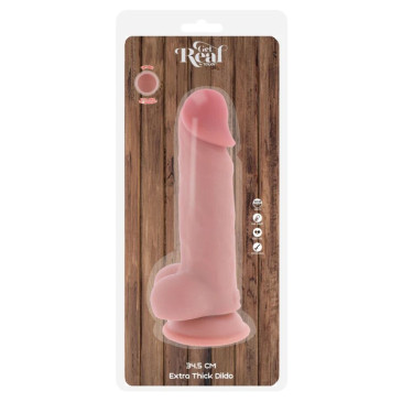 GET REAL - DELUXE REALISTIC PENIS WITH TESTICLES EXTRA THICK 34.5 CM | GET REAL | Seksilelut