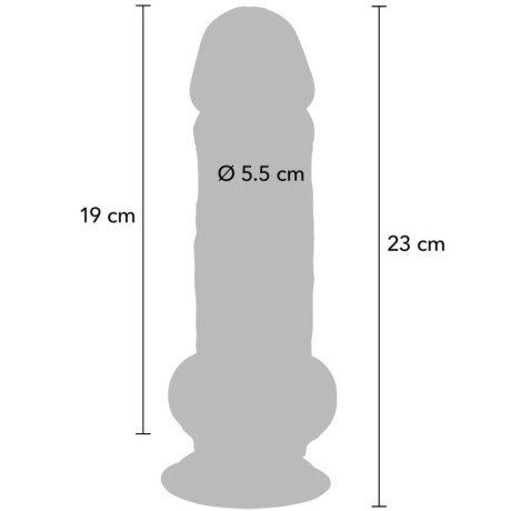 GET REAL - DELUXE REALISTIC PENIS WITH TESTICLES EXTRA THICK 23 CM | GET REAL | Seksilelut