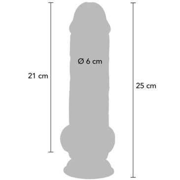 GET REAL - DELUXE REALISTIC PENIS WITH TESTICLES EXTRA THICK 25 CM | GET REAL | Seksilelut