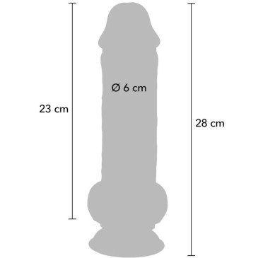 GET REAL - DELUXE REALISTIC PENIS WITH TESTICLES EXTRA THICK 28 CM | GET REAL | Seksilelut
