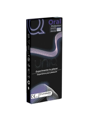 Suuseksisuoja - Lateksiton, 3 kpl - UNIQ | UNIQ | Suuseksisuojat