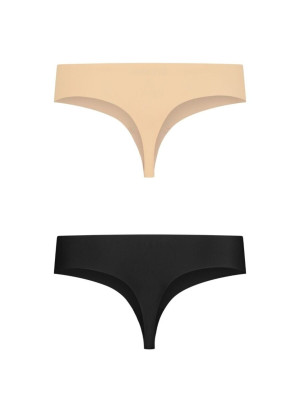 BYE-BRA - PACK 2 TANGAS INVISIBLES BEIGE Y NEGRO TALLA S | BYE BRA - UNDERWEAR | Seksikkäät asut ja tarvikkeet