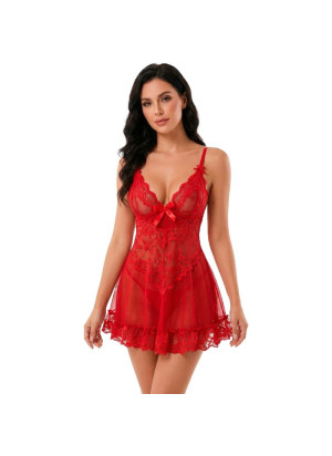 LIVCO CORSETTI FASHION - NUIT SET T-SHIRT + RED PANTY 2028 S/M | LIVCO CORSETTI SETS | Seksikkäät asut ja tarvikkeet