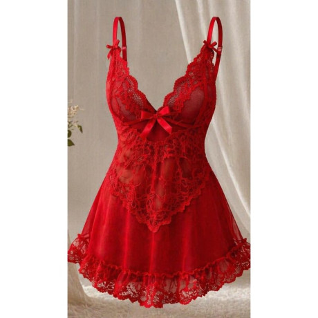 LIVCO CORSETTI FASHION - NUIT SET T-SHIRT + RED PANTY 2028 S/M | LIVCO CORSETTI SETS | Seksikkäät asut ja tarvikkeet