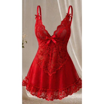LIVCO CORSETTI FASHION - NUIT SET T-SHIRT + RED PANTY 2028 S/M | LIVCO CORSETTI SETS | Seksikkäät asut ja tarvikkeet