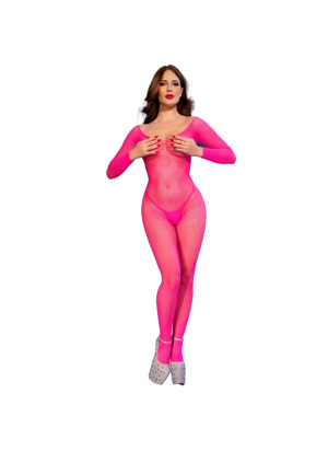CHILIROSE - CR 4894 NEON PINK MESH BODYSTOCKING S/M | CHILIROSE CORSETS | Seksikkäät asut ja tarvikkeet